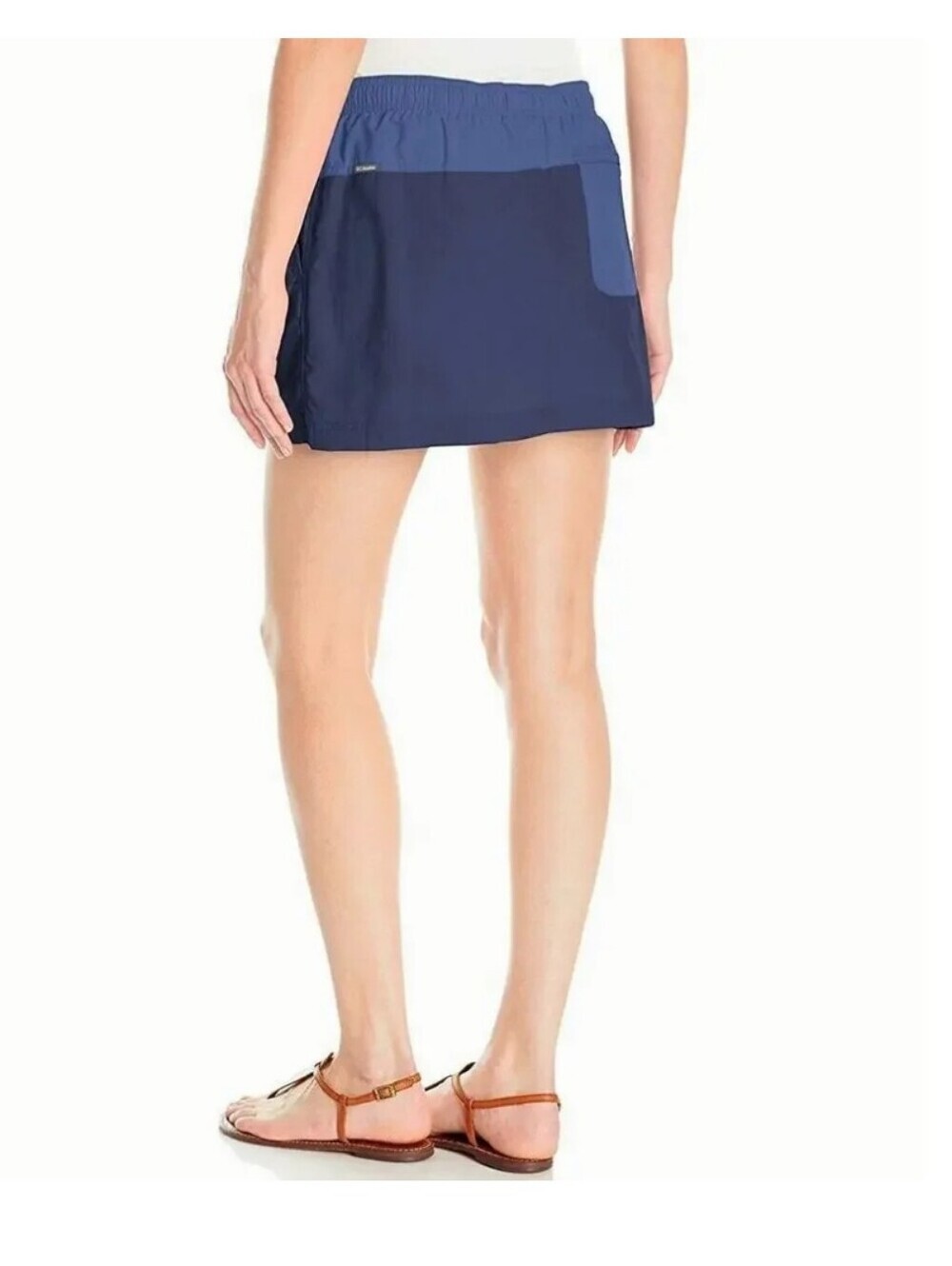 Athletic Navy Minilight blue with gray Skort with Elastic Waist